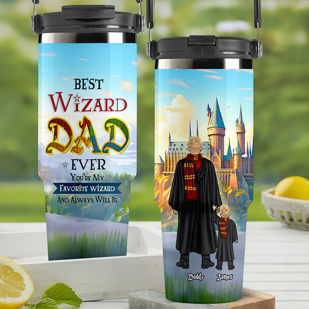 Best Dad Ever 30oz Tumbler With Handle - Personalized Gifts For Dad 042achu010425-Homacus