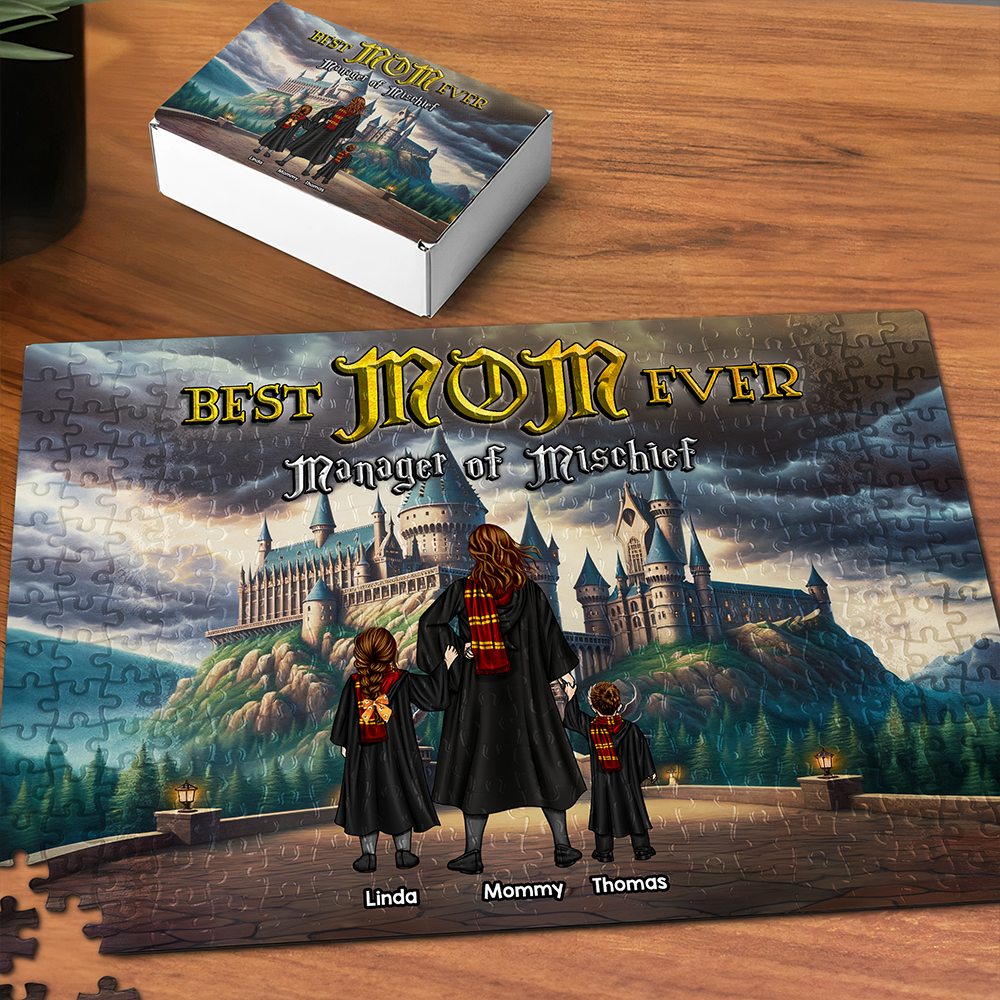 Personalized Gifts For Mom Jigsaw Puzzle Mother's Day Wizard Mom 02ACHU050425TM-Homacus