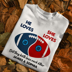 Custom Team Logo Gifts For Couple Shirt 05huti1301232 American Football Shape-Homacus