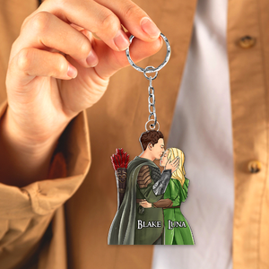 Personalized Gifts For Couple Keychain Hugging Couple 023QHHU110125TM-Homacus