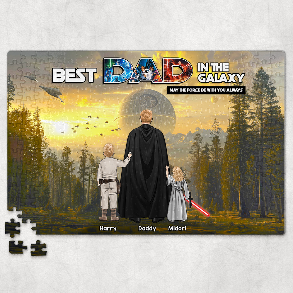Personalized Gifts For Dad Jigsaw Puzzle Best Dad In The Galaxy 06ACHU200325HHHG-Homacus