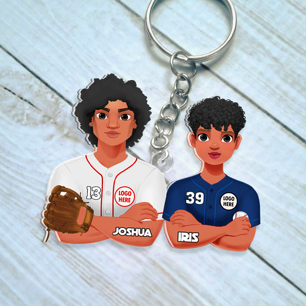 Personalized Gifts For Baseball Lovers Couple Keychain 042qhhu200125hg-Homacus