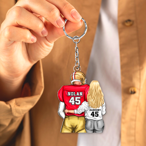 Personalized Gifts For Couple Keychain Couple Hugging Back View 072QHHU110125TM-Homacus