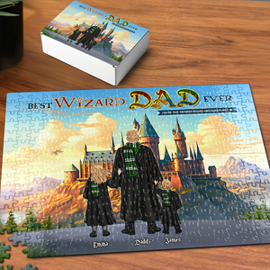 Personalized Gift For Wizard Dad Jigsaw Puzzle Best Wizard Dad Ever 04ACHU190325TM-Homacus