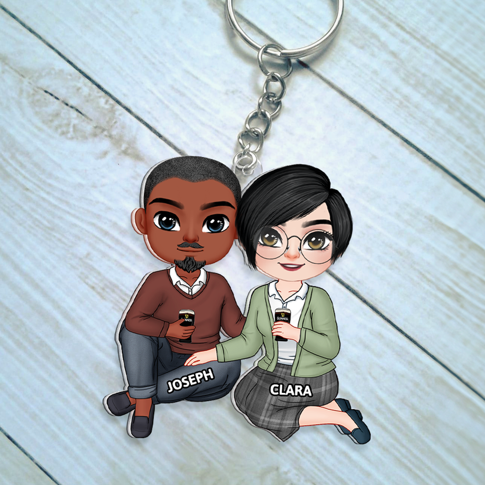 Personalized Gifts For Couple Keychain 13QHHU150125HH-Homacus
