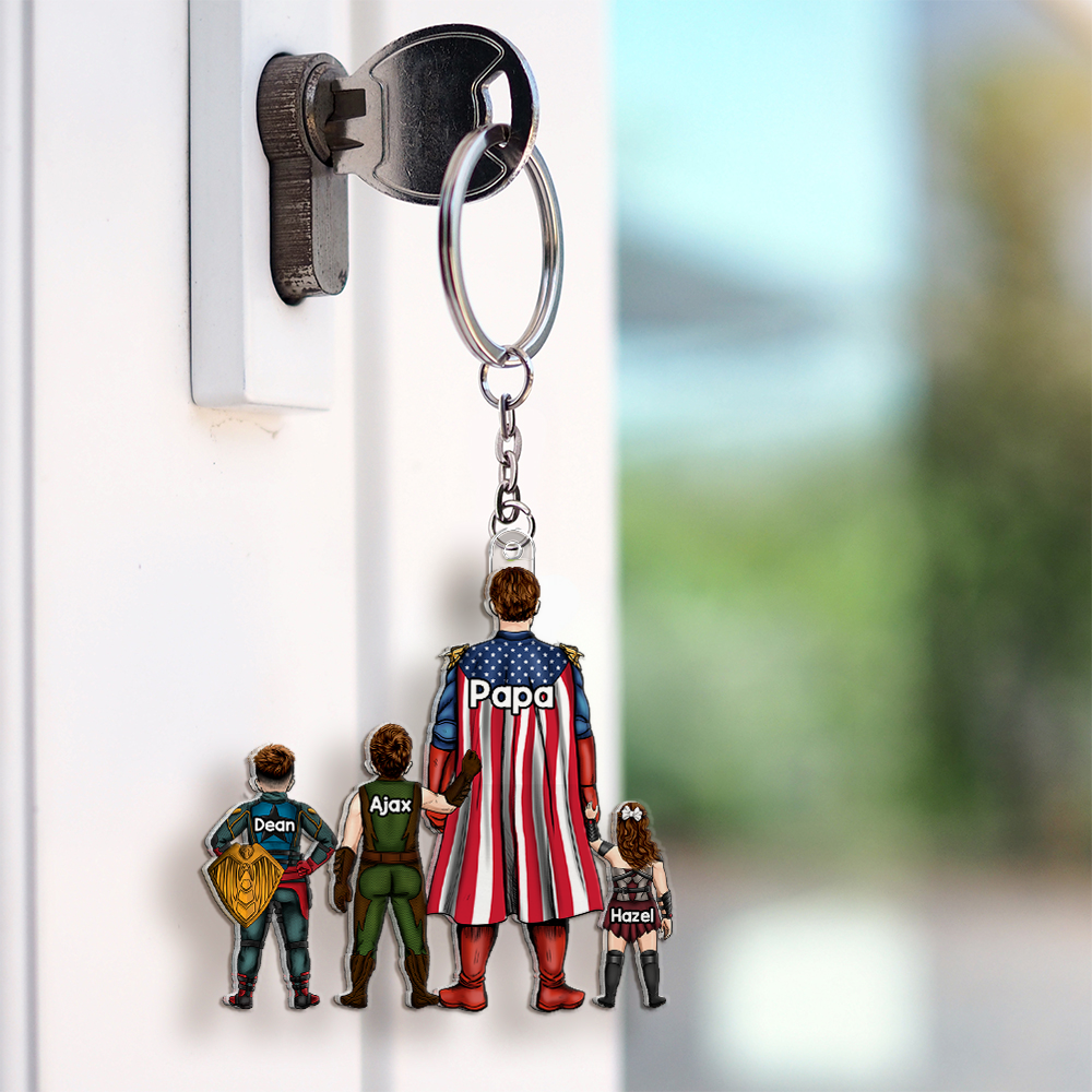 Super Dad Keychain - Personalized Gifts For Dad 06qhhu160525hg-Homacus