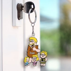 Best Dad Ever Keychain Personalized Gifts For Dad 04QHHU160525PA-Homacus