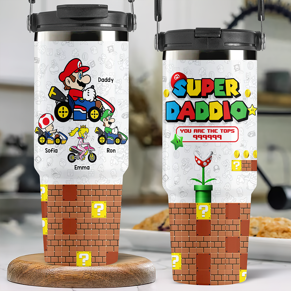 Super Dad30oz Tumbler With Handle - Personalized Gifts For Dad 022achu020425-Homacus