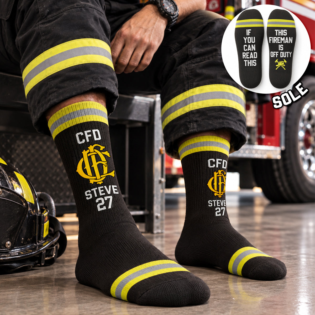 Firefighter Socks - Personalized Gifts For Firefighter 01hudh220926
