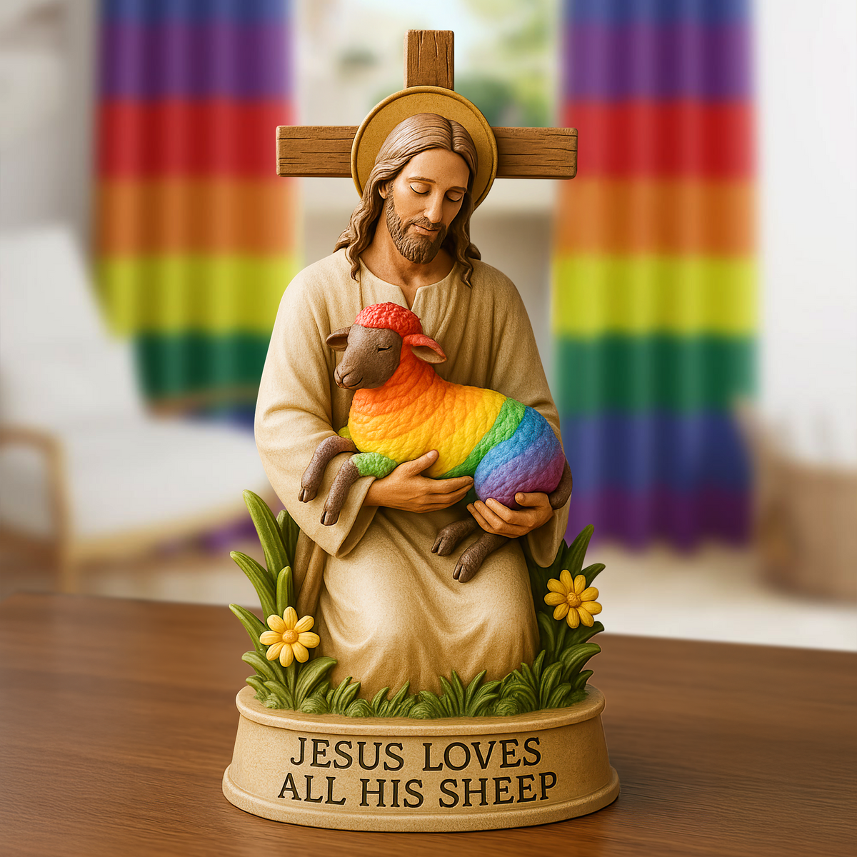 LGBT Jesus Support Plaque Gifts For LGBT 01hupu130525-Homacus