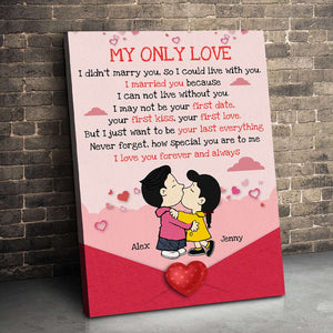 Personalized Gifts For Cartoon Lover Canvas Poster Couple Valentine 04XQMH051224HG-Homacus