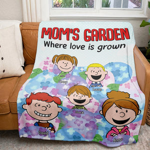 Personalized Gifts For Mom Blanket 04totn030125hh Mom's Garden Where Love Is Grown-Homacus