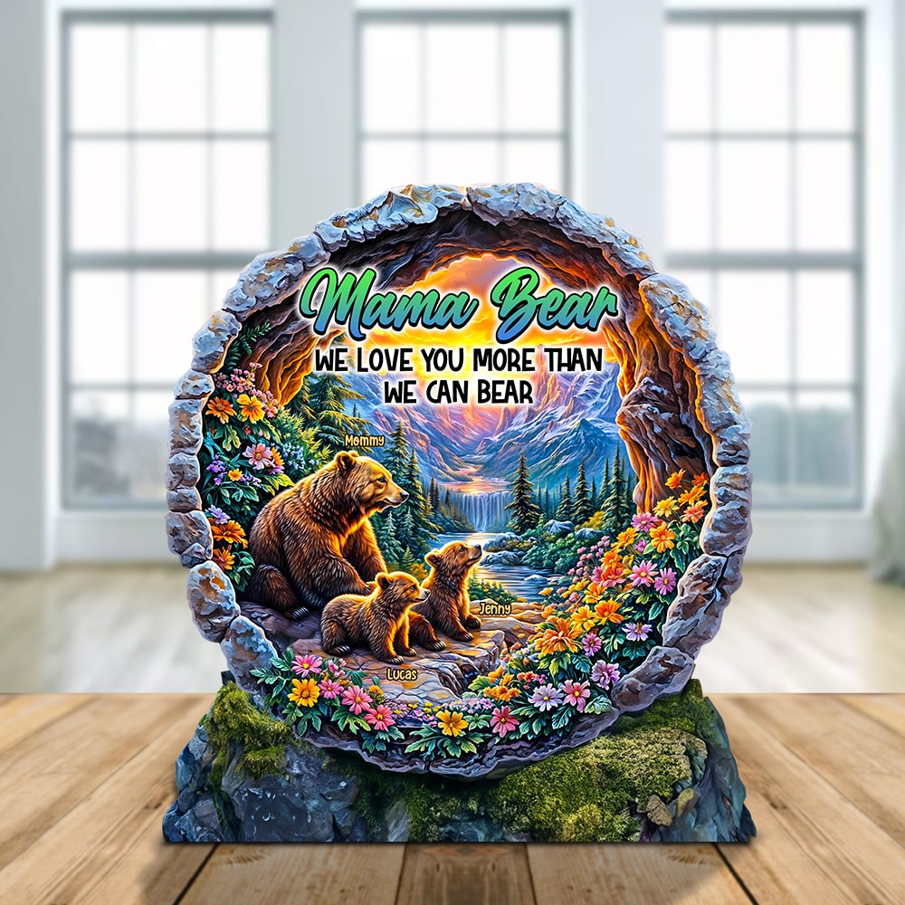 Mama Bear - Mom Plaque - Personalized Gifts For Mother-Homacus