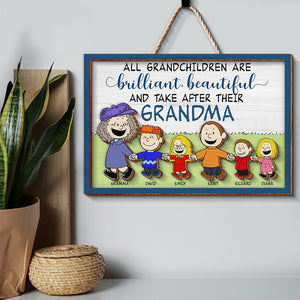 Personalized Gifts For Grandma Wood Sign All Grandchildren Are Brilliant 03qhqn150224da-Homacus
