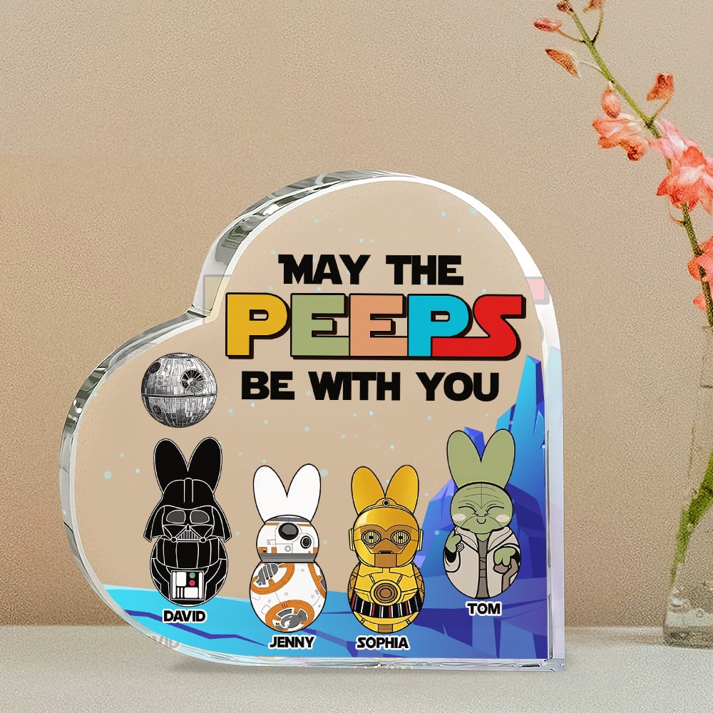 Personalized Gifts For Family Heart Plaque May The Peeps Be With You 02katn210224 Easter's Day Gifts-Homacus