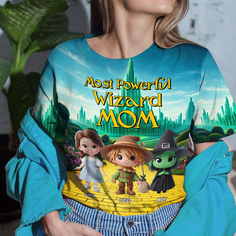 Personalized Gifts For Mom Shirt 04katn250225 Most Powerful Wizard Mom-Homacus
