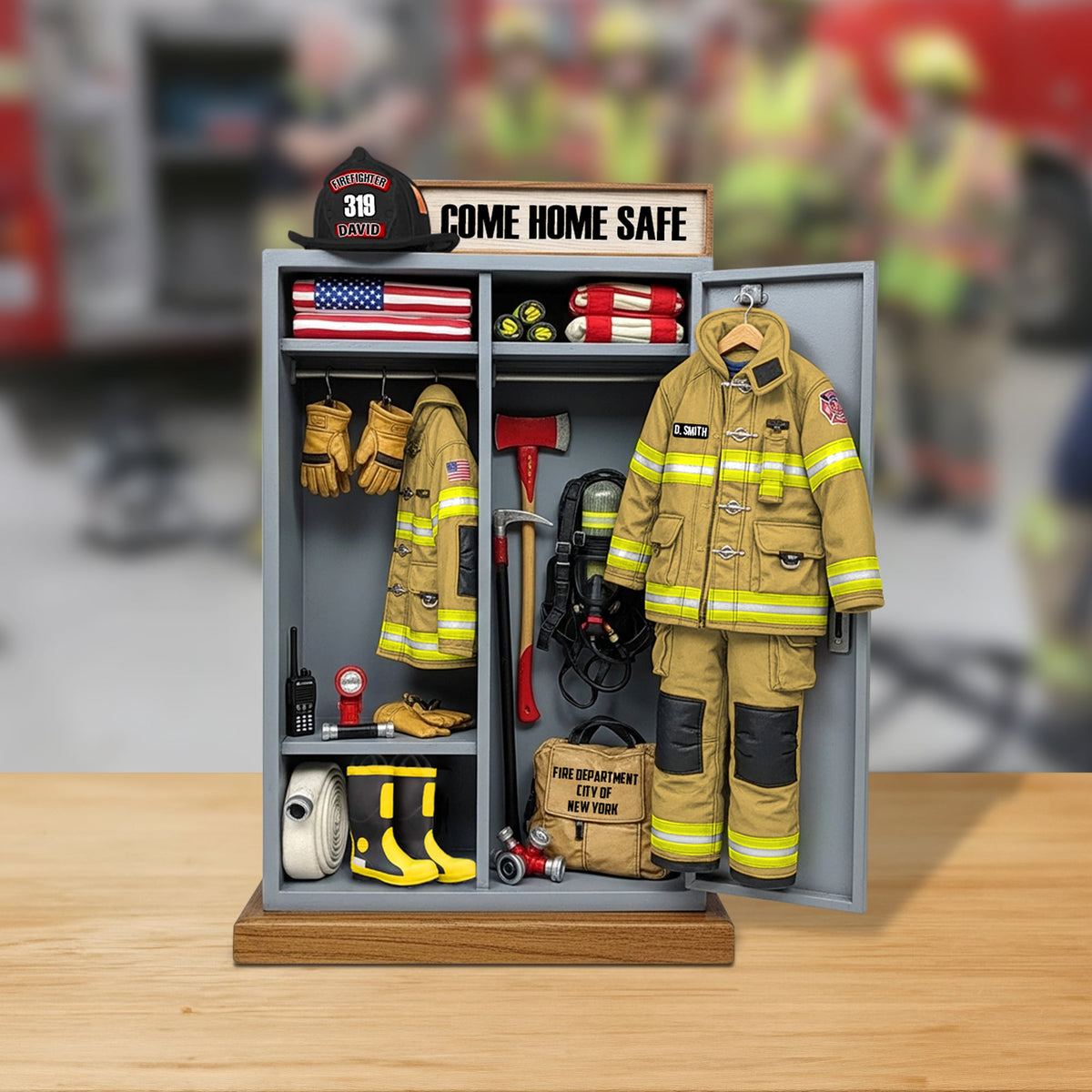 Firefighter Personal Locker Plaque - Personalized Christmas Gifts For Firefighter 06qhtn290525-Homacus