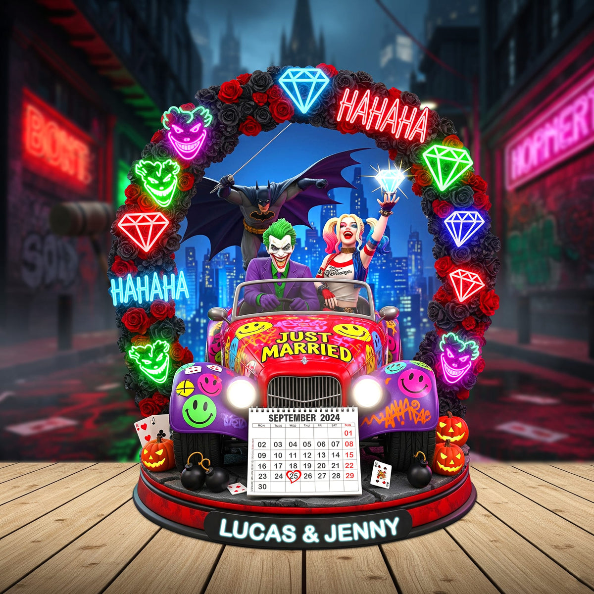 Personalized Halloween Gifts For Newlywed Couple Acrylic Plaque 02hytn130825-Homacus