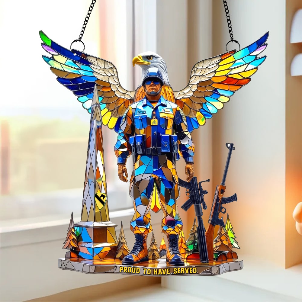 Veteran Suncatcher - Personalized Gifts For Veteran 02tgtn040825-Homacus