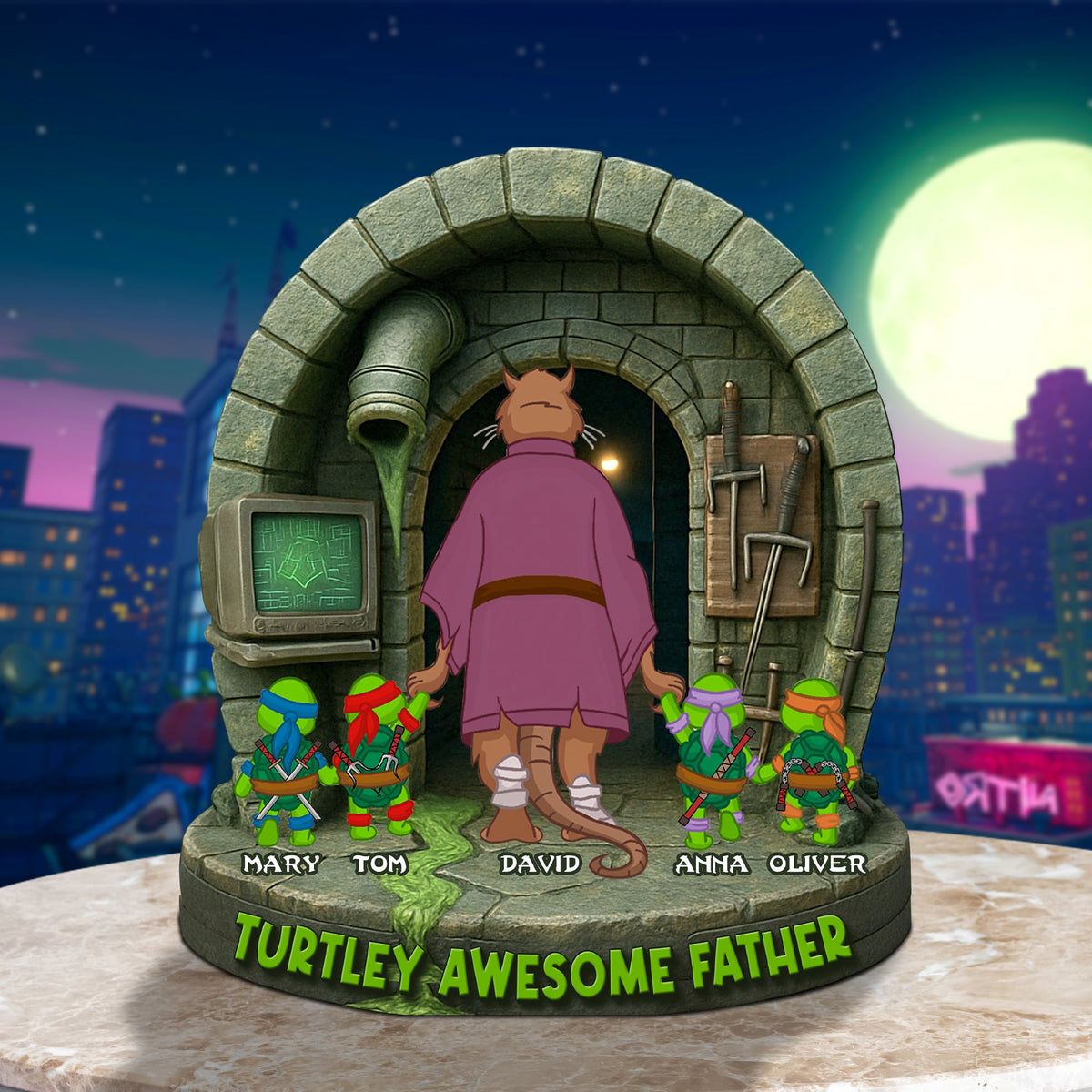 Awesome Father Plaque Personalized Gifts For Dad 05natn170425-Homacus