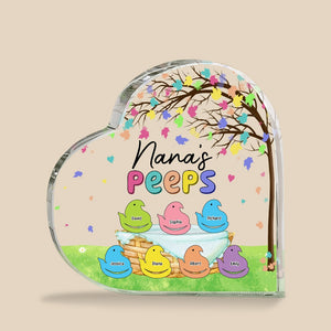 Personalized Gifts For Mom Heart Plaque Nana's Peeps-Homacus