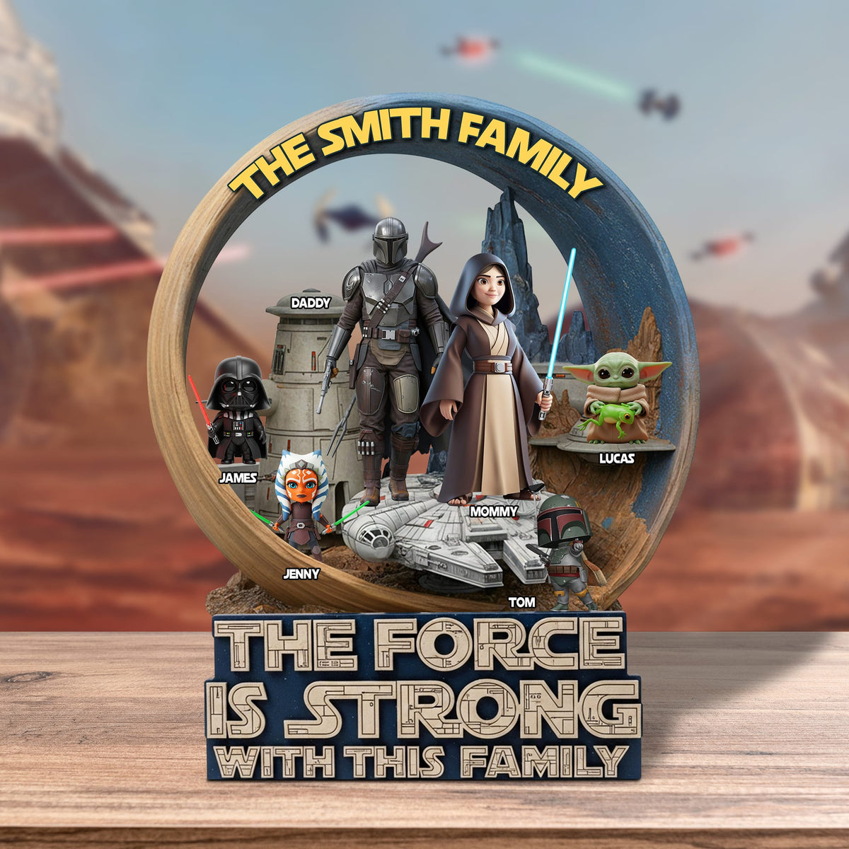 Family Galactic Troop Acrylic Plaque Personalized Gifts For Family 03qhtn210525-Homacus