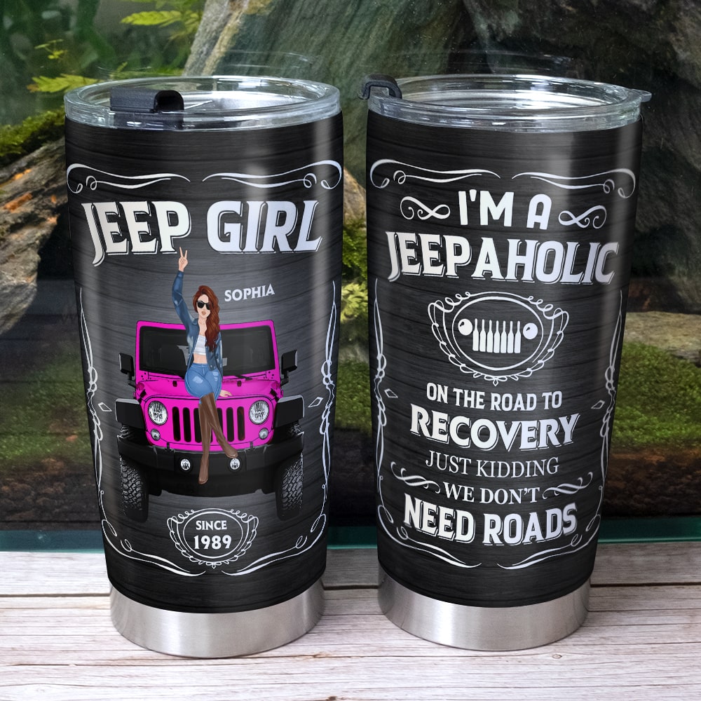 Personalized Gifts For Her Tumbler I'm a Car-a-holic On The Road 01hutn260522tm-Homacus