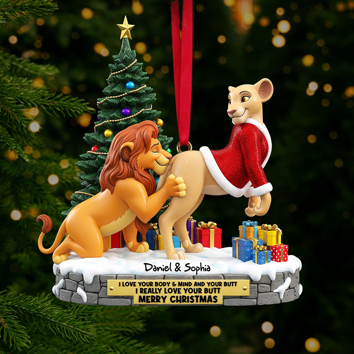 Naughty Wildland Couple Ornament - Personalized Gifts For Couple 06ohlu150925-Homacus