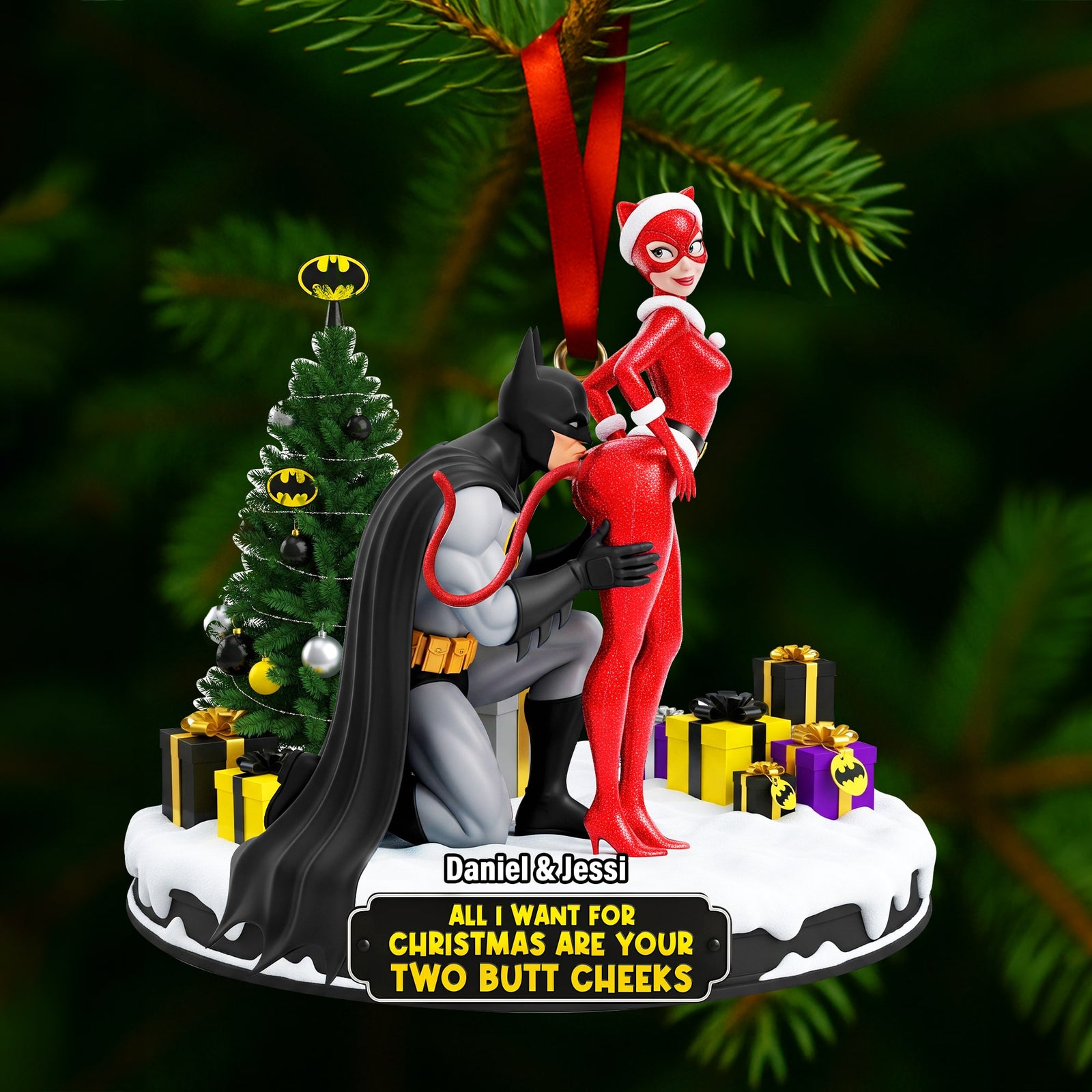 Cheeky Masked Couple Ornament - Personalized Gifts For Couple 04ohlu150925-Homacus