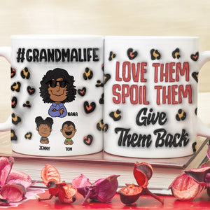 Personalized Gifts For Grandma Coffee Mug 03katn170225hh Grandma Life: Love Them Spoil Them-Homacus