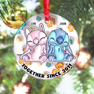 Sweet Cartoon Couple, Personalized 03NAPU261023 Ornament, Gift For Christmas-Homacus