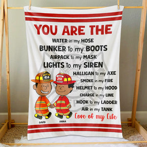 Personalized Gifts For Firefighter Couple Blanket 02qhtn080125da-Homacus