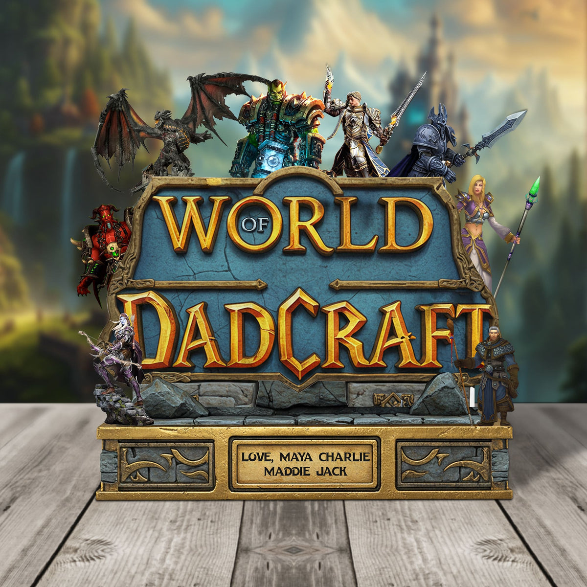 Dadcraft Acrylic Plaque Personalized Christmas Gifts For Gamer Dad 02qhtn090525-Homacus