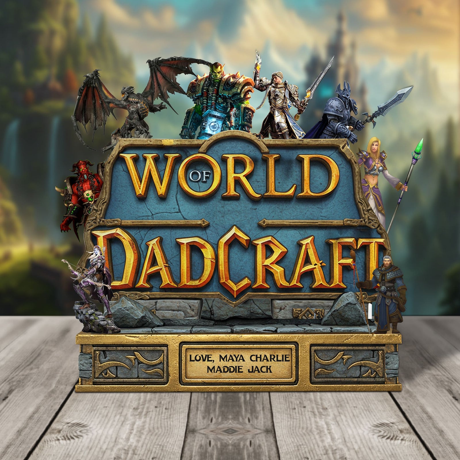 Dadcraft Acrylic Plaque Personalized Christmas Gifts For Gamer Dad 02qhtn090525-Homacus