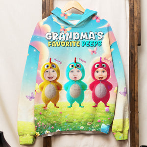 Custom Photo Gifts For Grandma Shirt 01tglu120325 Grandma's Favorite Peeps-Homacus