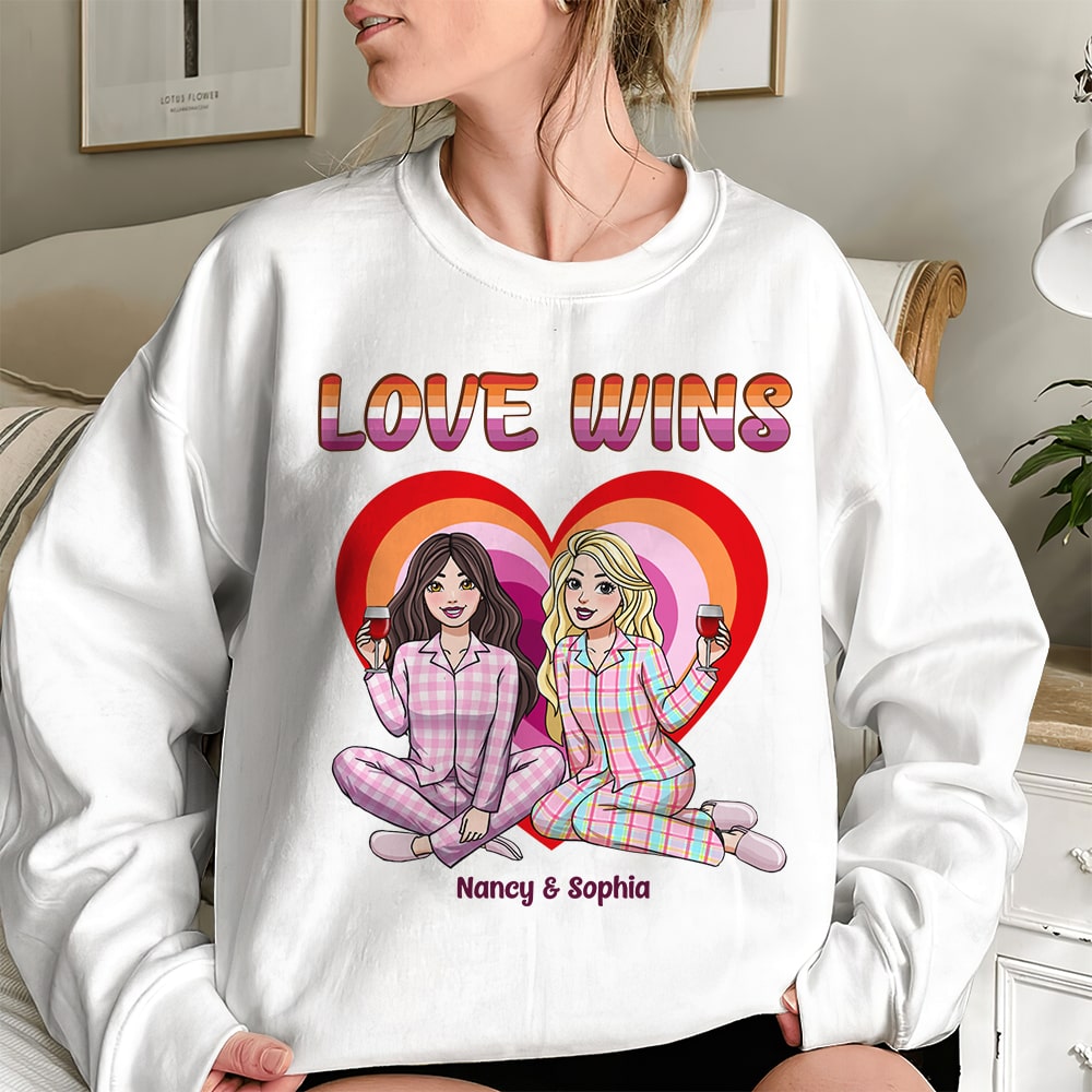 Personalized Gifts For Couple Shirt 06htpu210624hh LGBT Lesbians Couple Barbie Theme-Homacus
