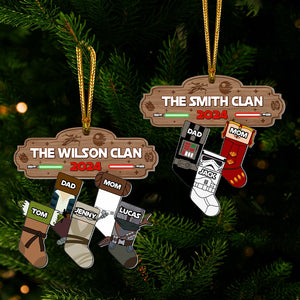 Personalized Gifts For Family Christmas Galaxy Socks Stocking Ornament 02qhtn251024-Homacus