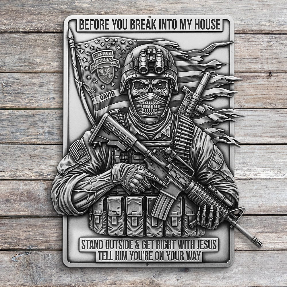 Deadly Danger Veteran Metal Sign - Personalized Gifts For Veteran 02qhtn070725-Homacus