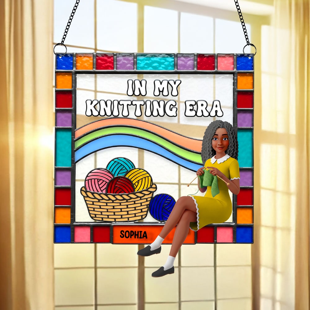 Personalized Gifts For Knitting Lovers Suncatcher Ornament 04ohtn080825-Homacus