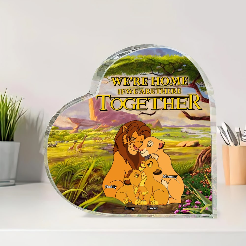 Personalized Gifts For Family Heart Plaque 04totn261224hg We're Home If We Are There Together-Homacus