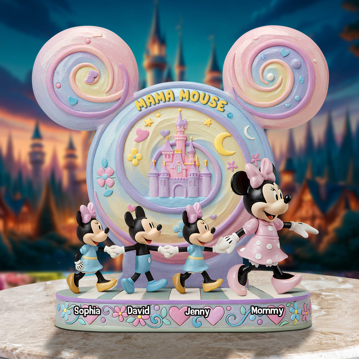 Mouse Mom Plaque - Personalized Christmas Gifts For Mother 02qhtn210425-Homacus