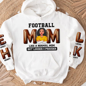 Personalized Gifts For American Football-loving Mom Shirt 04xqtn180225hg Football Mom - Like A Normal Mom But Louder And Prouder-Homacus