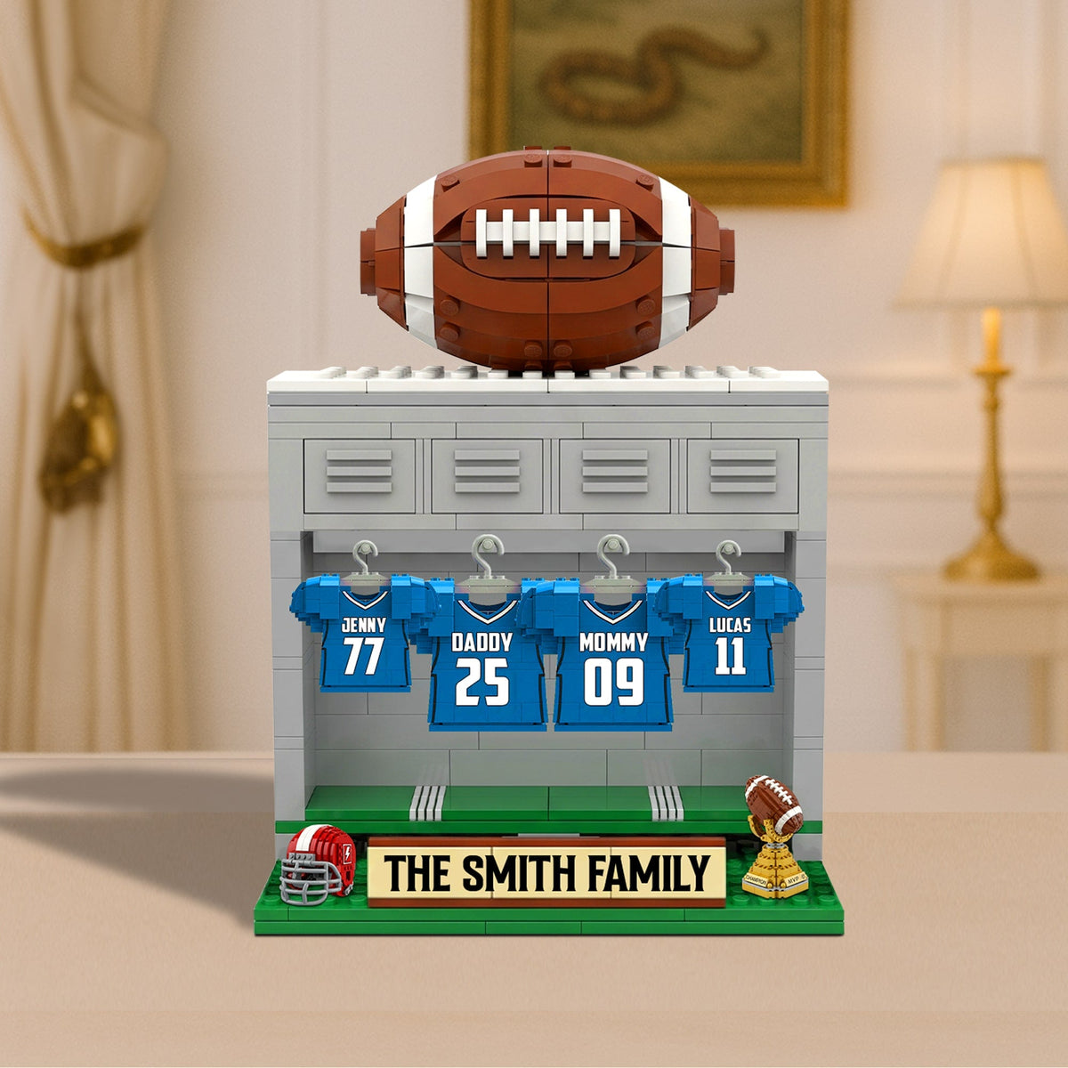Football Family Plaque - Personalized Gifts For Family 03ohtn060625-Homacus