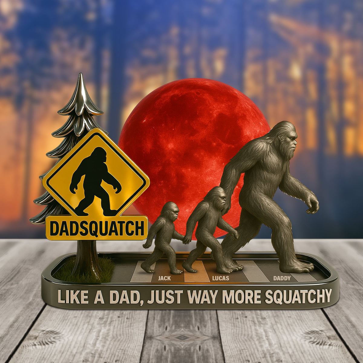 Bigfoot Dad Plaque - Personalized Gifts For Dad 04tgtn120525-Homacus