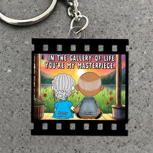 Personalized Gifts For Couple Keychain 02totn191224hg In The Gallery Of Life You're My Masterpiece-Homacus