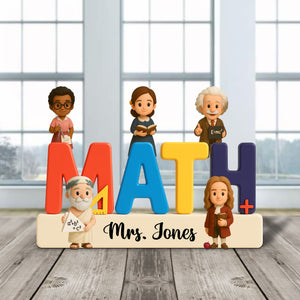 Math Teacher Plaque Personalized Gifts For Teacher 01natn080525-Homacus