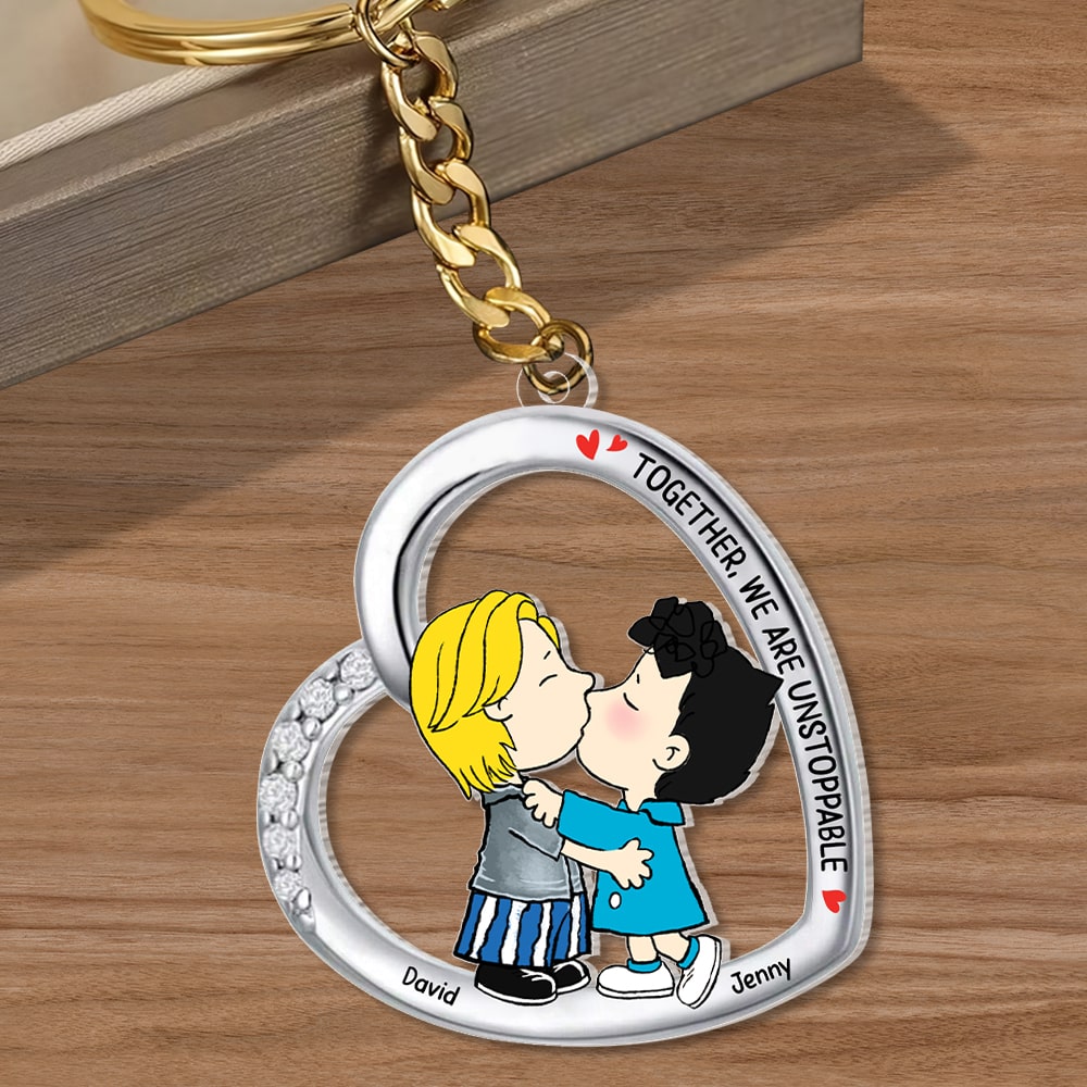 Personalized Gifts For Couple Keychain 02ohtn060125hg Together We're Unstoppable-Homacus