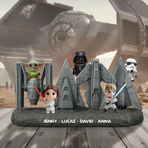 Personalized Gifts For Mom Plaque, Mom Surrounded By Her Galactic Troop 03qhtn180425-Homacus