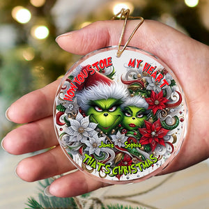 Monster Couple Christmas Ornament - Personalized Gifts For Couple-Homacus