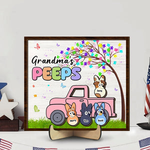Personalized Gifts For Grandma Wood Sign Grandma's Peeps 02hutn170224 Easter's Day Gifts-Homacus